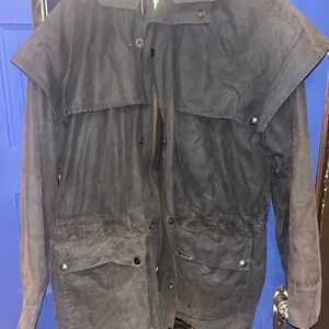 Black Field Jacket with Durable Matte Finish and Relaxed Fit